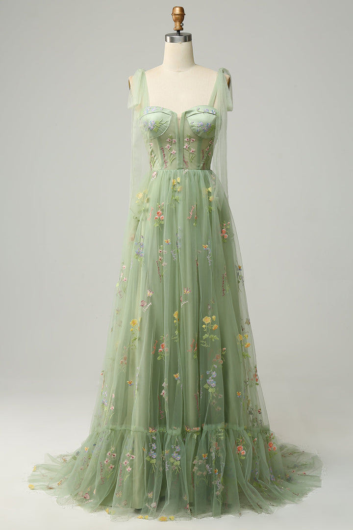 Trendiges Tüll A-Linien Abendkleid - Isabella