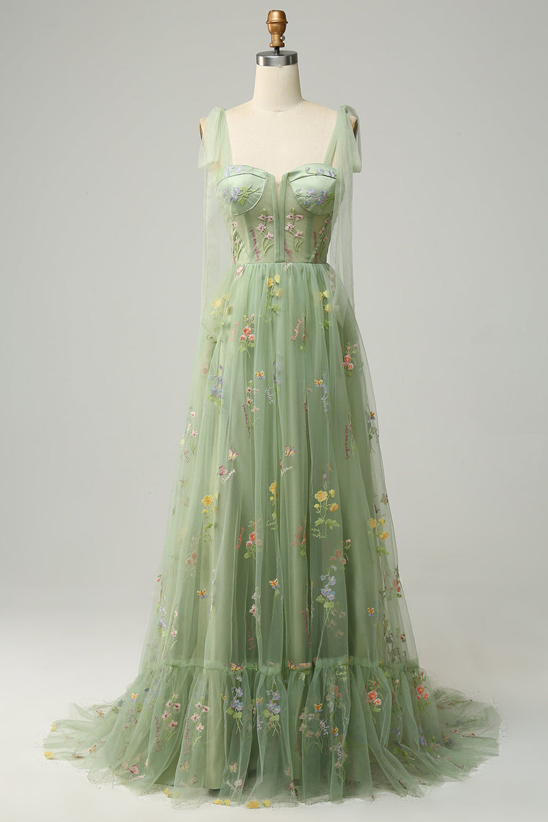 Trendiges Tüll A-Linien Abendkleid - Isabella