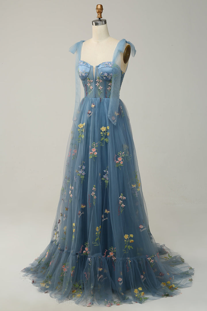 Trendiges Tüll A-Linien Abendkleid - Isabella