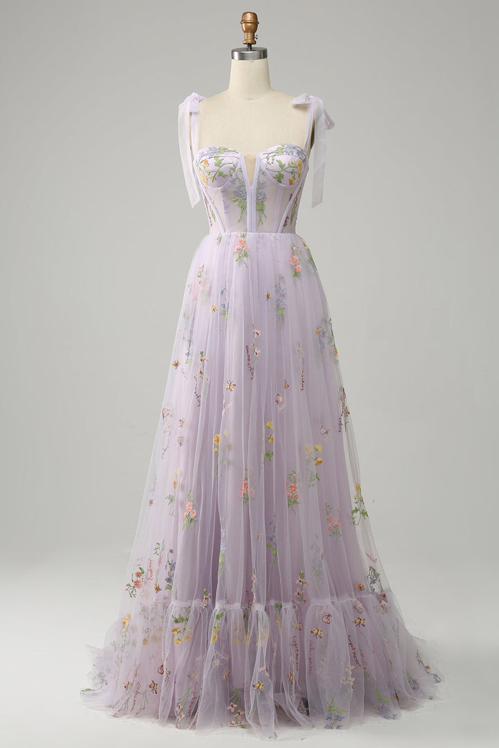 Trendiges Tüll A-Linien Abendkleid - Isabella