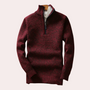 Shizley - Herrenpullover mit hohem Kragen und Reißverschluss