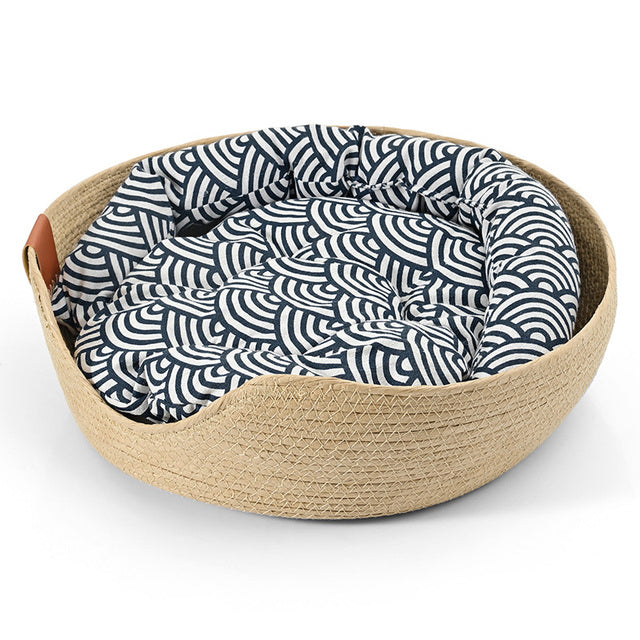 Handgemaakt Comfortabel Bed voor Katten - LuxeSnooze