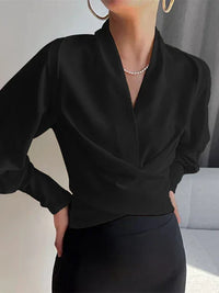 Trendige Damenbluse mit V-Ausschnitt - Elena