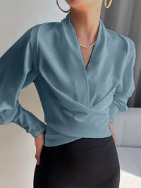 Trendige Damenbluse mit V-Ausschnitt - Elena
