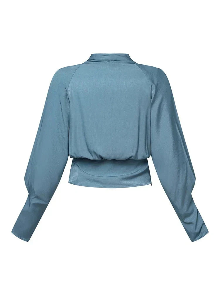 Trendige Damenbluse mit V-Ausschnitt - Elena