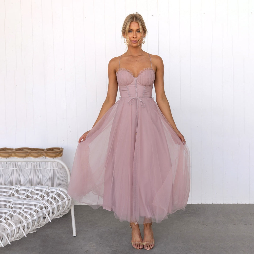 Stylish Festive Midi Dress - Luna