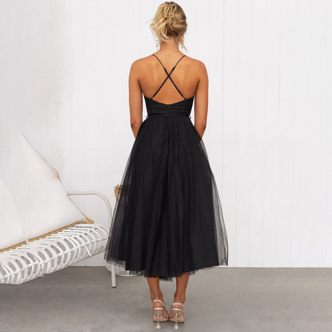 Stylish Festive Midi Dress - Luna