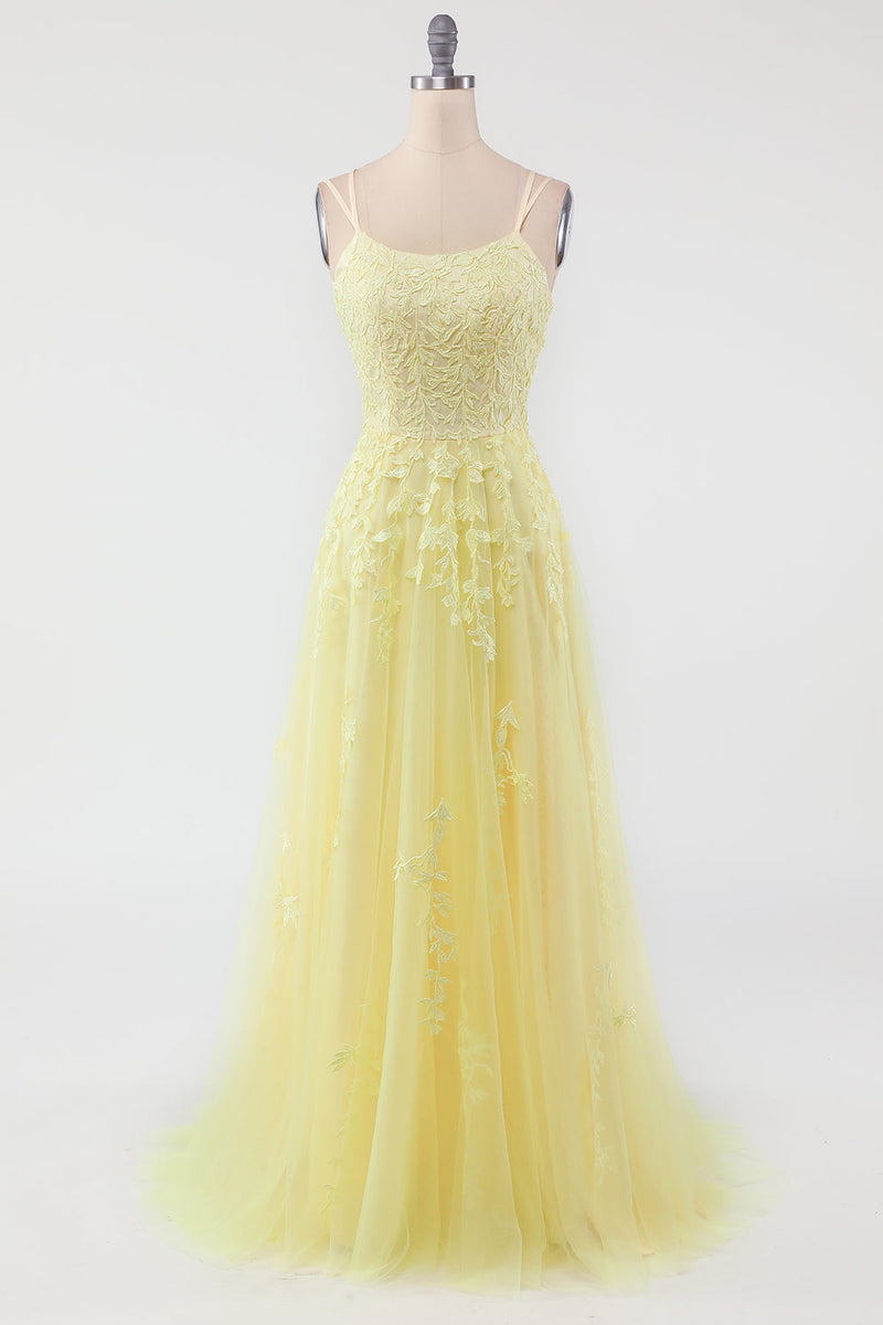 Fashionable Tulle Evening Dress with Appliqués - Victoria