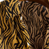 Trendiges Tigerprint-Hemd mit Knopfleiste - Oscar
