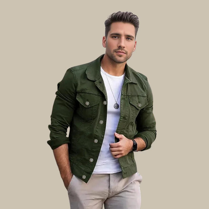 Herren-Denimjacke mit Slim-Fit-Passform – Milan