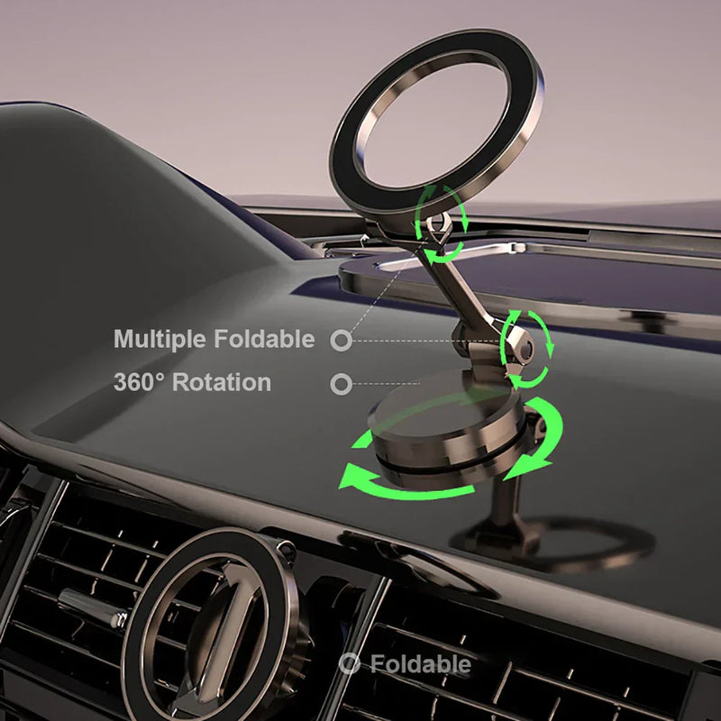 360° Opvouwbare Magnetische Telefoonhouder voor de Auto - Sterk & Verstelbaar