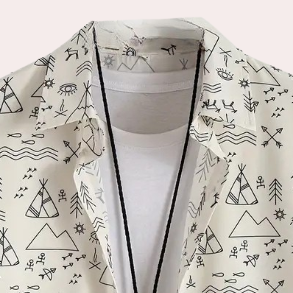 Lässiges Hemd mit Print für Herren - Emilio