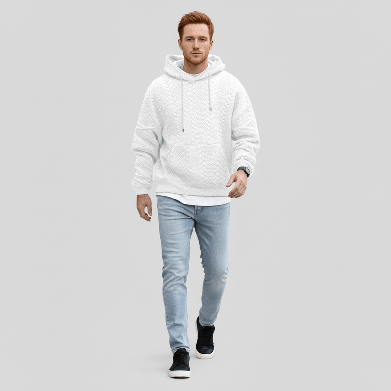 Zopfmuster-Pullover Mit Kapuze - Carlos