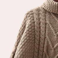 Stilvoller Gestrickter Rollkragenpullover für Damen - Lina