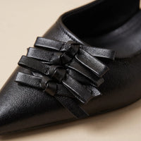 Zwarte Slingbacks Met Spitse Neus - Kristina