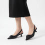 Zwarte Slingbacks Met Spitse Neus - Kristina
