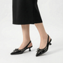 Zwarte Slingbacks Met Spitse Neus - Kristina