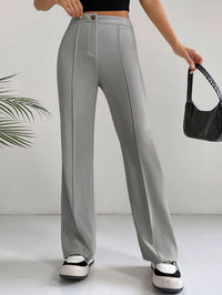 Trendige Damenhose mit hoher Taille und Plissee - Emilia