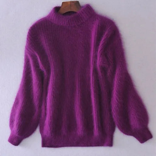 Lässiger Angora-Strickpullover für Damen - Livia