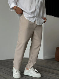 Luxuriöse Herrenhose aus weichem Stoff – Alessio