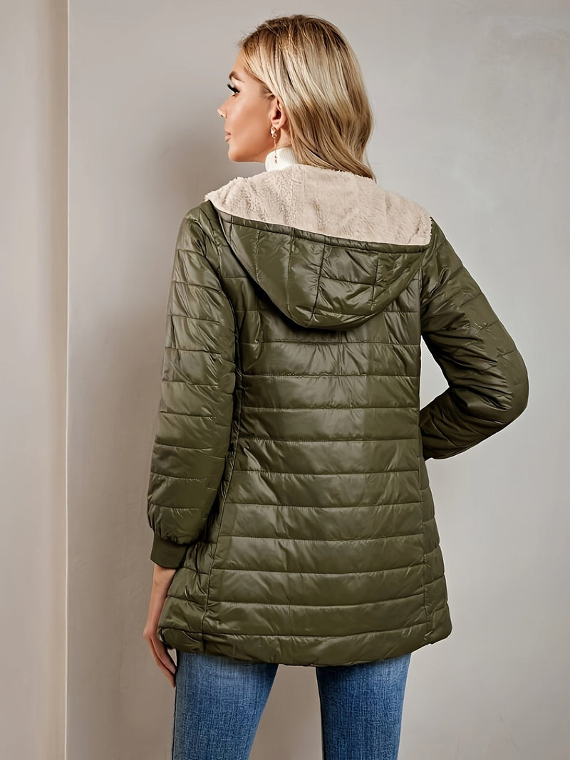 Fleecegefütterte Damenjacke mit Reißverschluss - Eliza