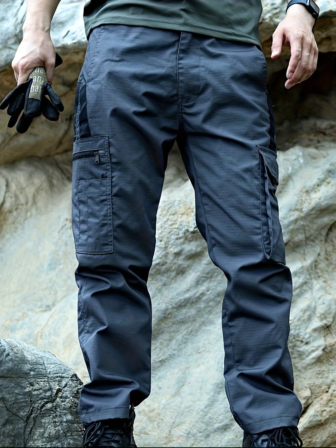 Trendige Unifarbene Herren Cargo Hose - Lars