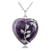 Stylish Heart-Shaped Rose Quartz Necklace - Amara