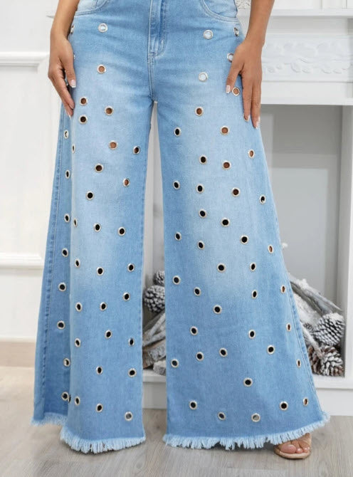 Retro Komfort High-Rise Flared Jeans - Leona