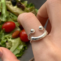 Smiley verstellbarer Ring - Mila
