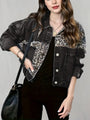Wild schicke Leopardenmuster-Denimjacke - Leona