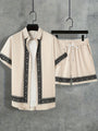 Zweiteiliges Boho-Sommer-Set Herren Hemd und Shorts Casual - Malik