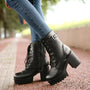 Robuste Schnürschuhe mit Schnalle und Profilsohle - Luna