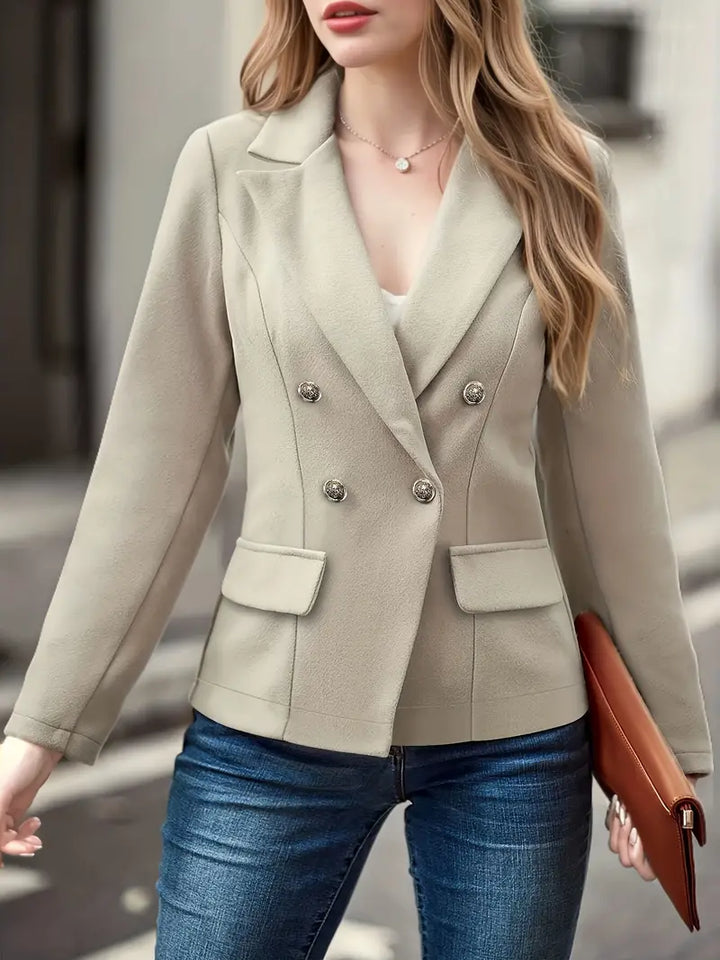 Einfarbiger zweireihiger Blazer - Victoria