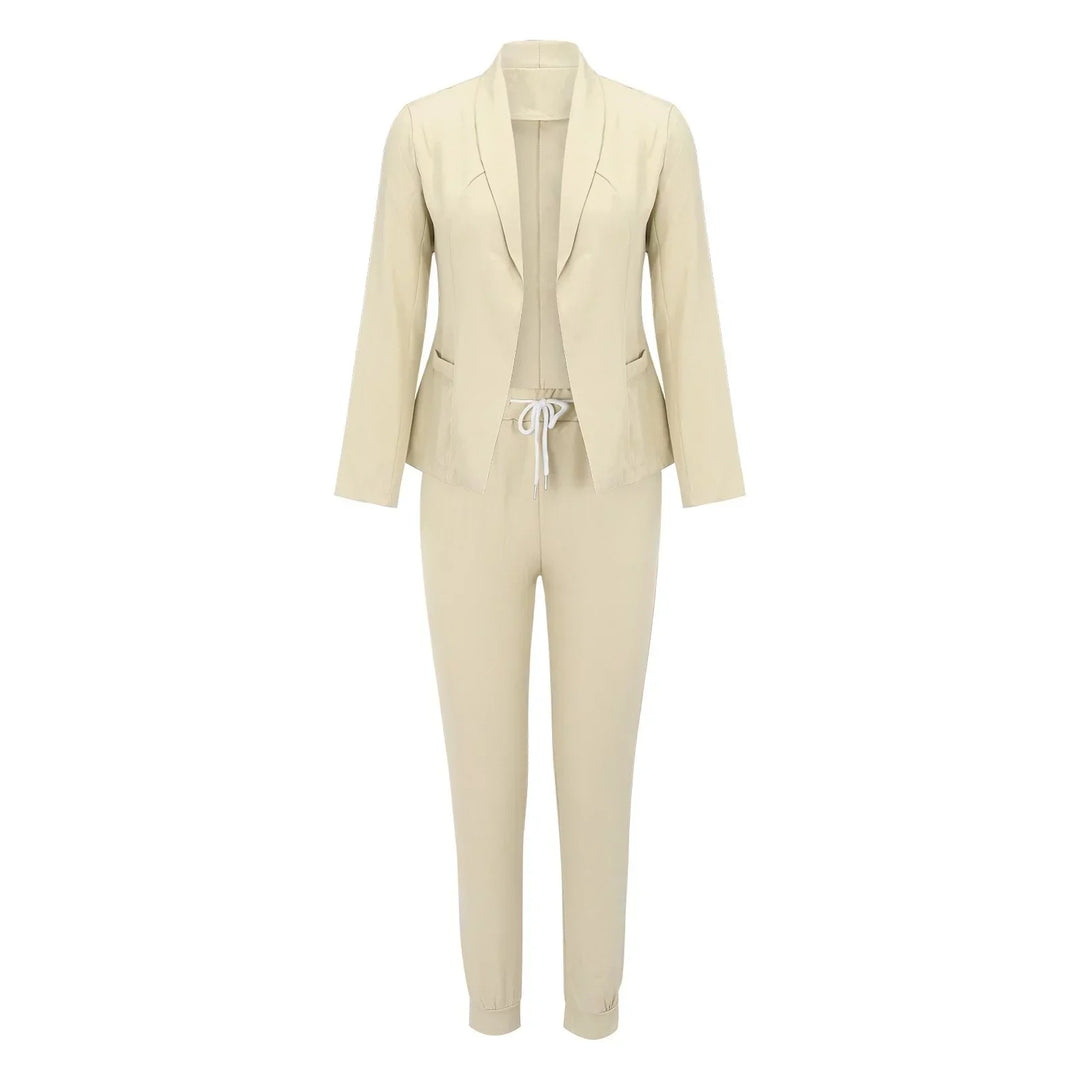 Casual Tweedelige Set met Strikceintuur – Liora
