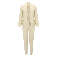 Casual Tweedelige Set met Strikceintuur – Liora