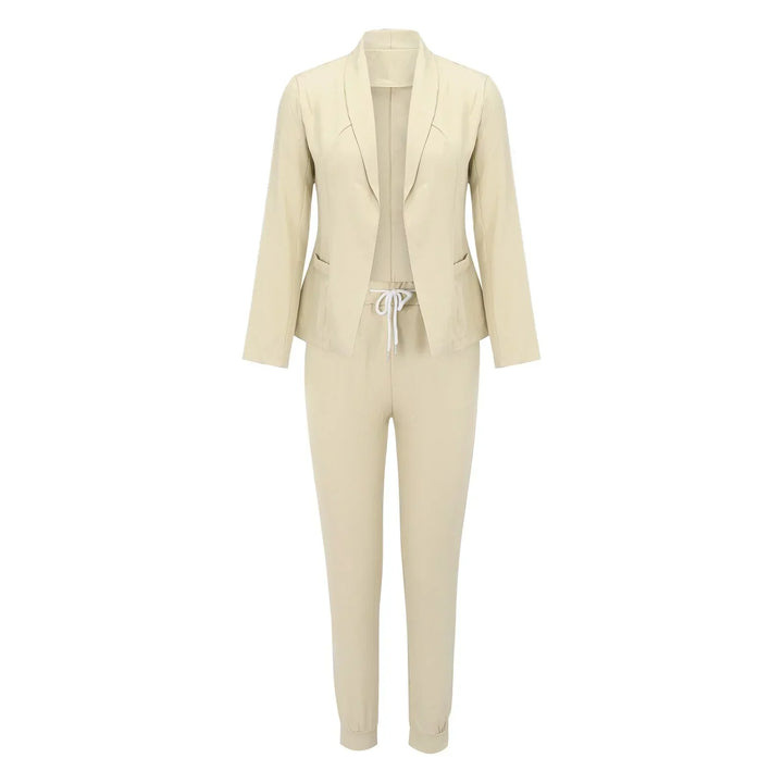 Casual Tweedelige Set met Strikceintuur – Liora