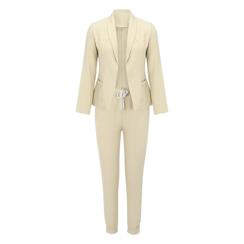 Casual Tweedelige Set met Strikceintuur – Liora