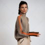 Chic High-Neck Patterned Sweater 1