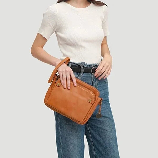 Leder-Crossbody-Umhängetasche - PremierSatchel