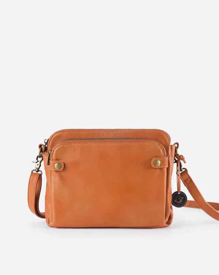 Leder-Crossbody-Umhängetasche - PremierSatchel