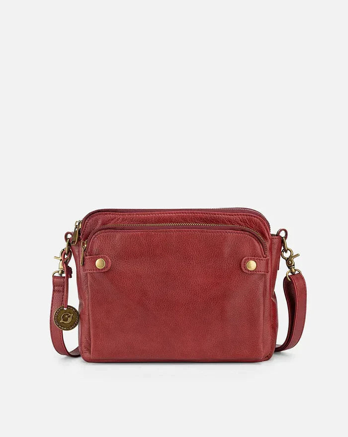 Leder-Crossbody-Umhängetasche - PremierSatchel