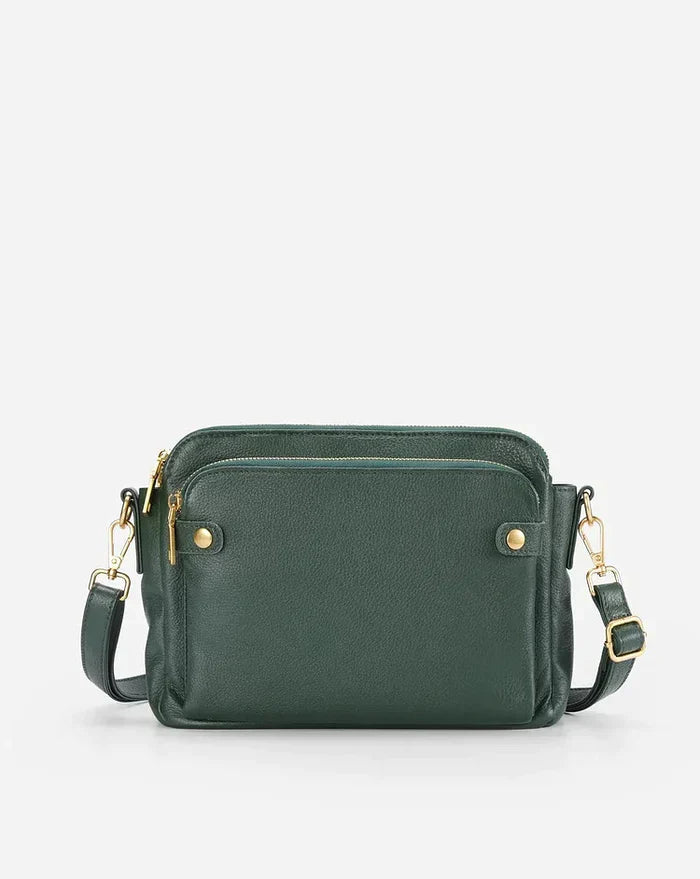 Leder-Crossbody-Umhängetasche - PremierSatchel