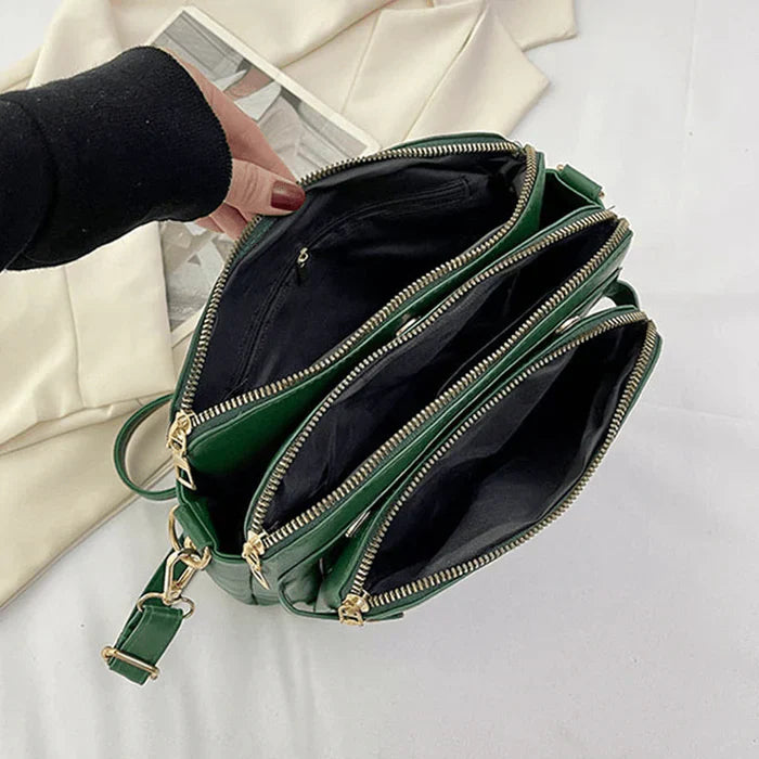 Leder-Crossbody-Umhängetasche - PremierSatchel