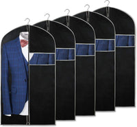 Breathable garment bag set – 5-pack clothing storage covers with window (1+1 FREE)