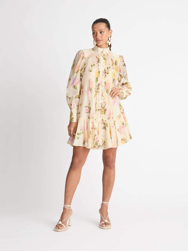 Mini Shirt Dress with Lace Trim – Sylvie