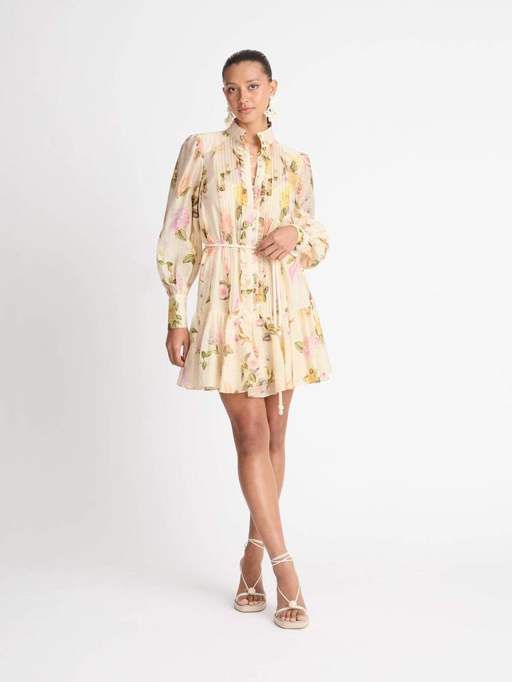 Mini Shirt Dress with Lace Trim – Sylvie