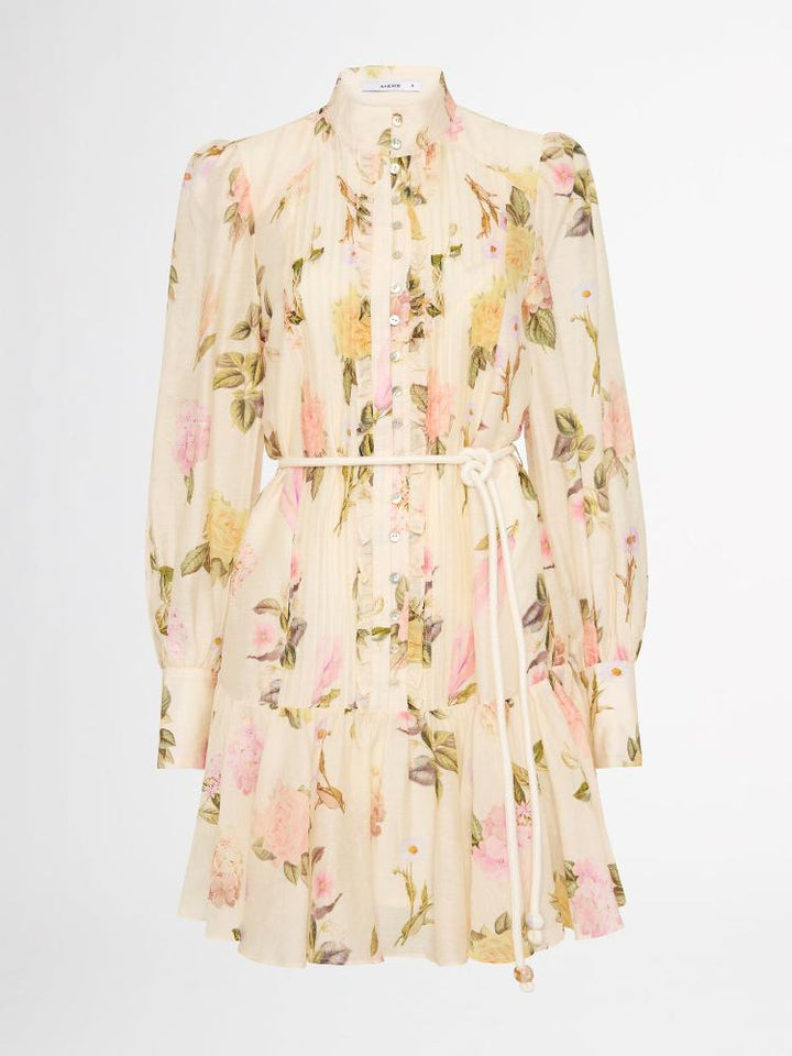 Mini Shirt Dress with Lace Trim – Sylvie