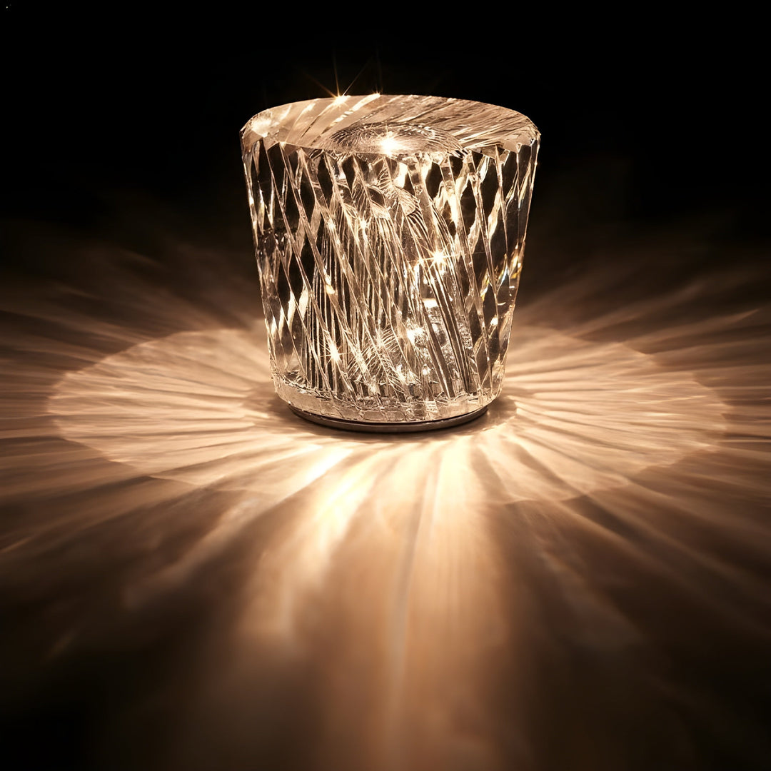 Rechargeable Crystal Table Lamp with Diamond Design - Luxe Edition 17