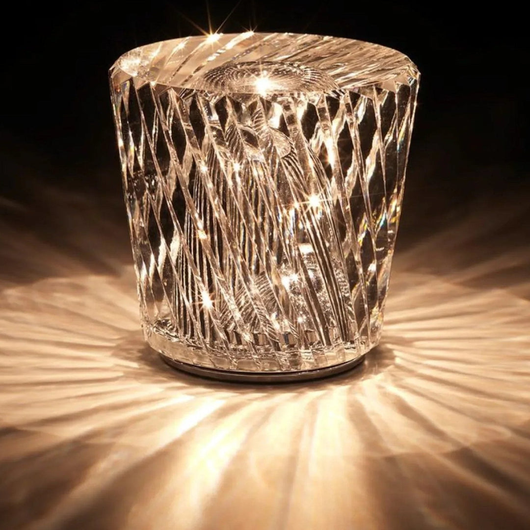 Rechargeable Crystal Table Lamp with Diamond Design - Luxe Edition 13