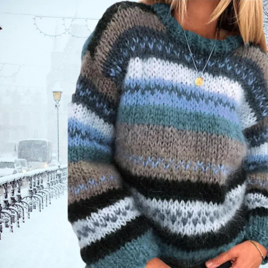 Vintage Handgestrickter Damenpullover - Celeste